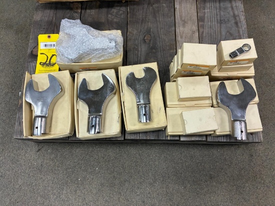 LOT OF TOHNICHI OPEN ENDED BOX HEAD ADAPTERS, new in boxes, assorted sizes
