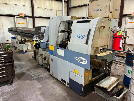 CNC SCREW MACHINE, SWISS STAR MDL. ECAS-20, Mfg. 2007, New England Tool Corp. high pressure coolant