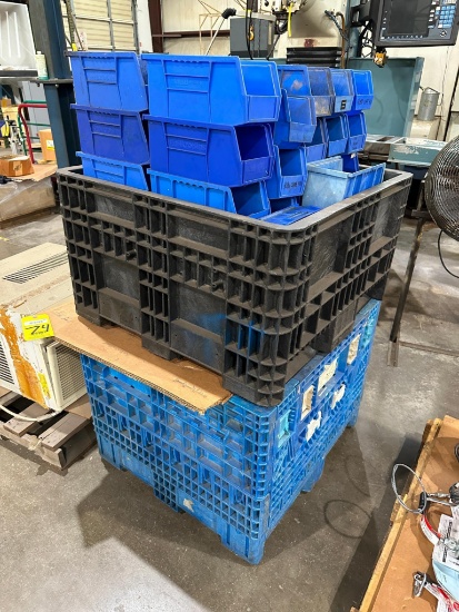 LOT OF PLASTIC TOTES AND BIX BOXES