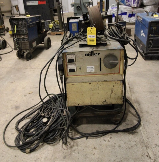 MILLER MDL. CP250TS, S/N R399437, w/ S21E wire feed, leads & cart