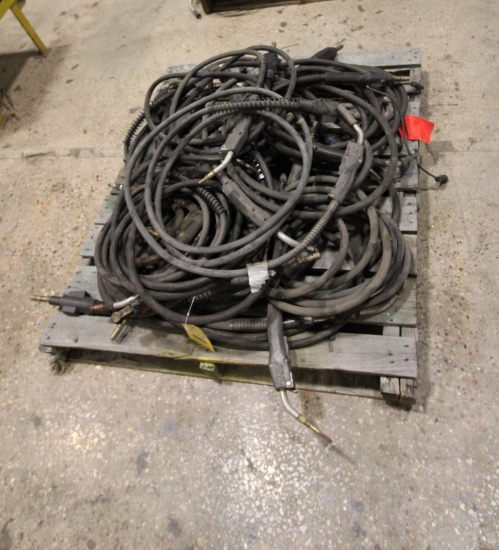 LOT OF MIG WELDING GUN LEADS, on one pallet