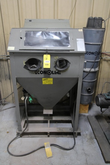 ECONOLINE ABRASIVE BLAST CABINET, w/ dust collector