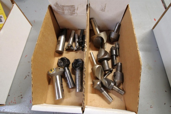 LOT CONSISTING OF: (7) inserted chamfer cutters, inserted dovetail cutters & high speed countersinks