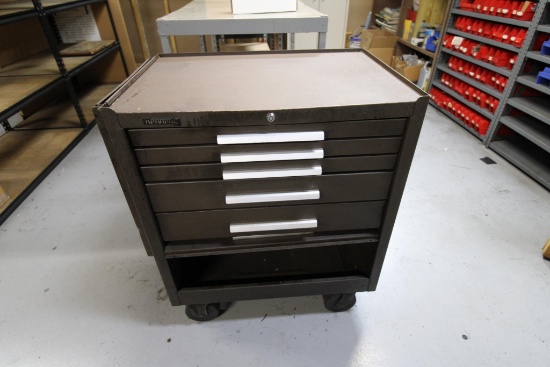5-DRAWER MOBILE BASE TOOL BOX, KENNEDY, w/ contents
