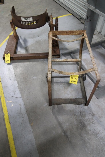 LOT CONSISTING OF: (1) Morse 800 lb. cap. forklift drum handler & (1) 30/55 gal. drum cradle