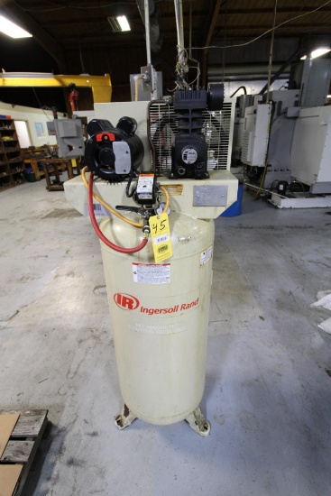 VERTICAL AIR COMPRESSOR, INGERSOLL RAND, Mfg. 2009, 3 HP, 60 gal. tank, 230V,, S/N 0911040141