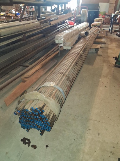 LOT OF RAW MATERIAL c/o steel round bar, approx. 3/4" x 20'