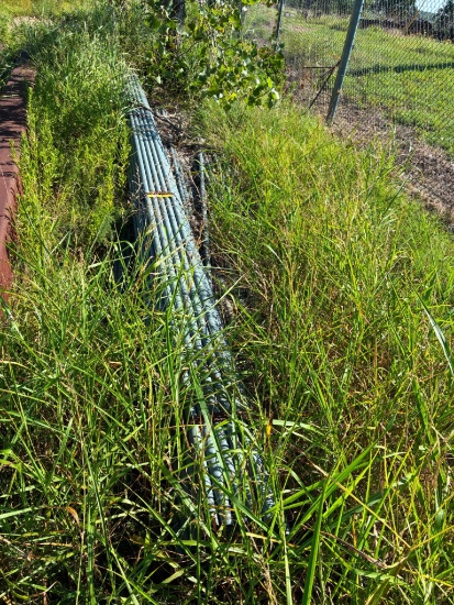 LOT OF GALVANIZED FENCE RAILS, approx. 20'