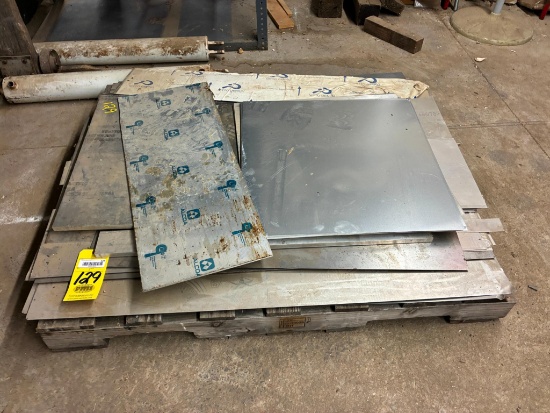 LOT OF RAW MATERIAL: aluminum plates & drops, assorted (on two pallets)