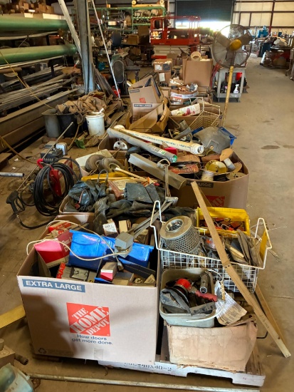 LOT OF ELECTRICAL AND PLUMBING SUPPLIES: outlets, thin gauge wire, wire markers, assorted copper,