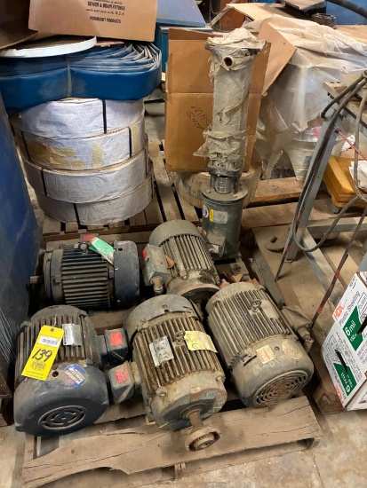 LOT CONSISTING OF: (1) Electric Machine, D.C. generator, 7.5 KW, assorted motors: (1) Sumitomo 3 HP,