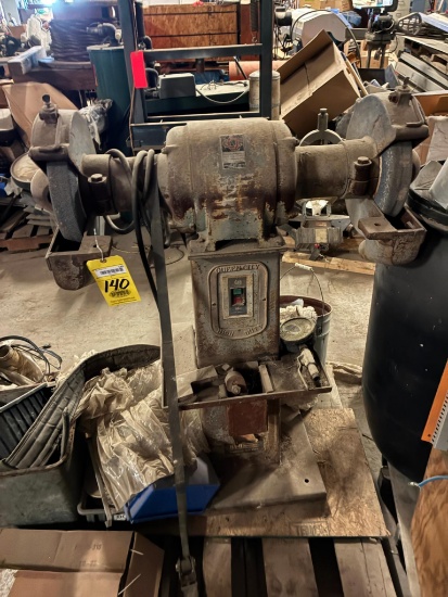 DOUBLE ENDED PEDESTAL GRINDER, QUEEN CITY MDL. 4.F.W.T