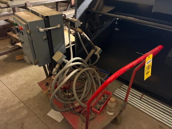 ELECTRIC HOT WATER HEATER, w/ circulation pump (Note: cart not included)