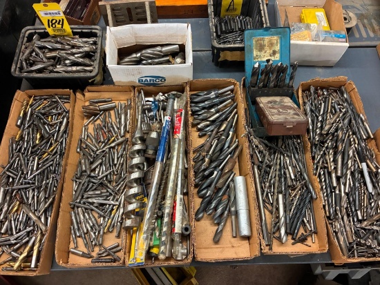 LOT OF TOOLING: drill bits & end mills, assorted