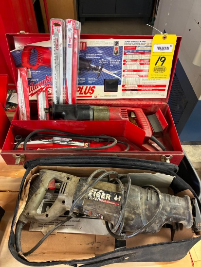 LOT OF RECIPROCATING SAWS, (1) Milwaukee Mdl. 6518 & (1) Porter Cable Mdl. 747