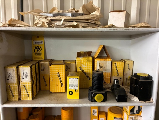 LOT OF TOOLING, KENNAMETAL, assorted, Mdl. T281866DET01 (8), Mdl. KM50S40JMDUNL4 (2), Mdl.