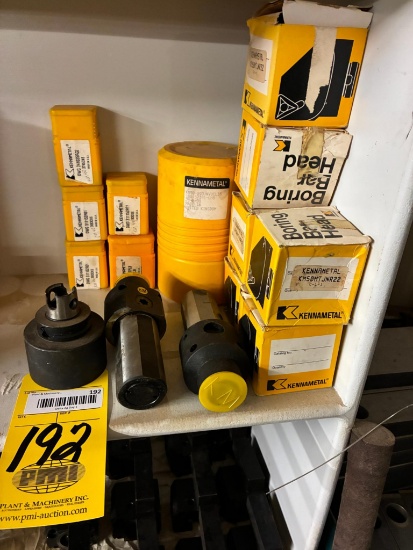 LOT OF TOOLING, KENNAMETAL, assorted, boring bar head, Mdl. KM50MTJNR22 (6), Mdl. DWG311152R01