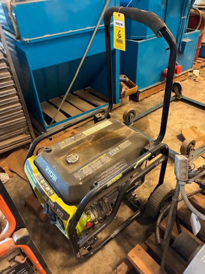 PORTABLE GENERATOR, RYOBI, 6,500 running watts