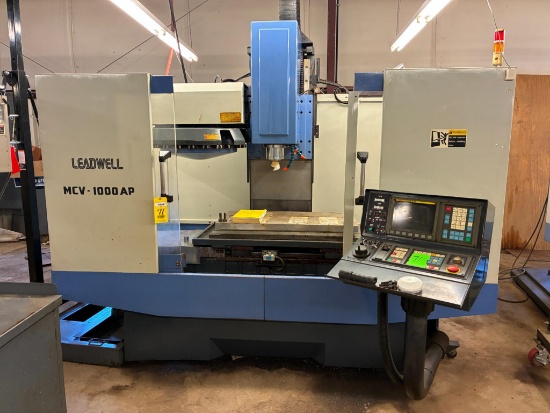 VERTICAL MACHINING CENTER, LEADWELL MDL. MCV-1000AP, Fanuc series O-M controls, Cat 40, 30 pos.