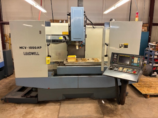 VERTICAL MACHINING CENTER, LEADWELL MDL. MCV-1000AP, Fanuc series O-M controls, Cat 40, 30 pos.