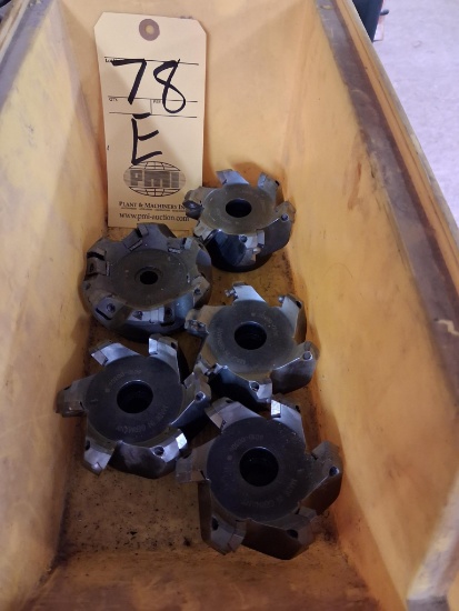 LOT OF INDEXABLE FACE MILLS, assorted