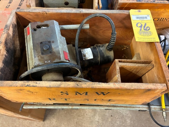 4th AXIS ROTARY INDEXING HEAD, SMW MDL. RT-5C1, w/ CMC servo motor, Mdl. ME3528-284F