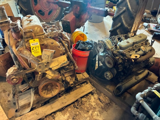LOT OF DIESEL ENGINES (2): (1) General Motors Mdl. 380, 4-cylinder & (1) Diesel engine, 4-cylinder