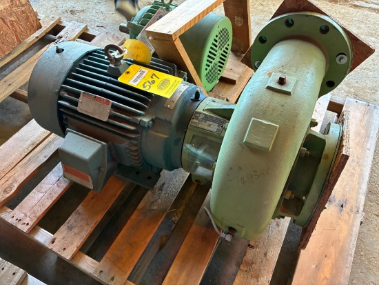 ELECTRIC PUMP, LEWIS PUMPS MDL. GF-1465-15-L, 1120 GPM, 23', 1750 RPM, S/N 54189, w/ Reliance