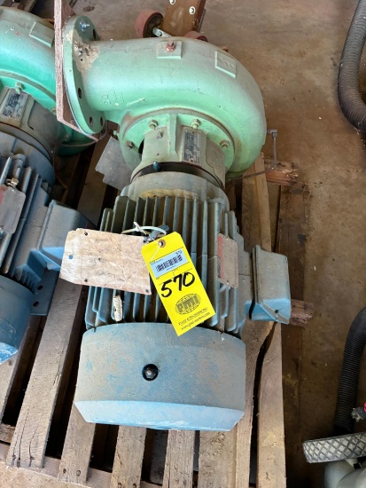 ELECTRIC PUMP, LEWIS PUMPS MDL. GR-1465-15-4LH, 1120 GPM, 28', 1750 RPM, w/ Reliance Electric, 15 HP