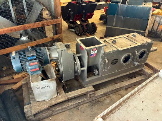 HORIZONTAL SCREW PRESS, VINCENT MDL. CP-6VT, S/N 19110-C, w/ Leeson Mdl. E18L 184TTGN16537A, 5 HP