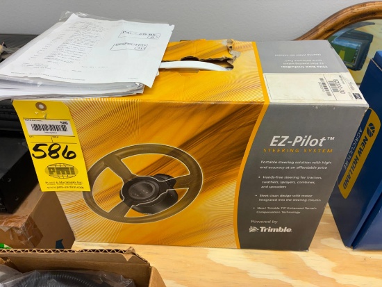 AUTO PILOT AUTOMATED STEERING SYSTEM, TRIMBLE MDL. EZ PILOT, w/ remote engaged foot switch, auto