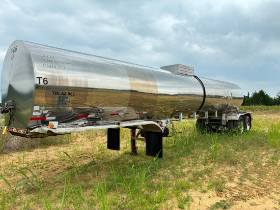 SEMI TRAILER STAINLESS TANKER, BREN, 1981, 6,500 gal. cap., VIN: 1tb114226cp183898, BS: TN, LP: