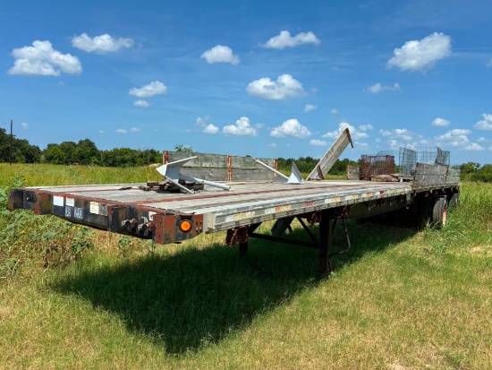 FLATBED TRAILER, GREAT DANE, Mfg. 2001, approx. 43', tandem dual wheels, weight: 12,980, VIN: