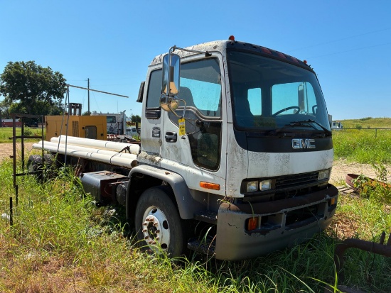 Flatbed Diesel Truck, 1999 Gmc T7500, Vin: 1gdm7c1c6xj506634, Model: T-Series, Cyl: 6, Odo: 114,687