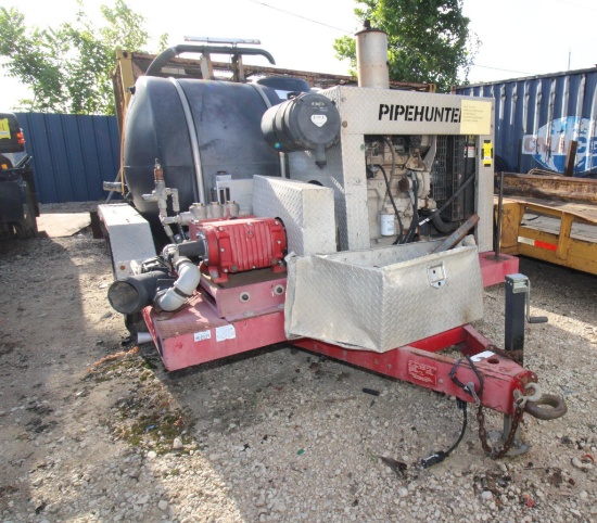 PIPEHUNTER TRAILER JETTER, Mfg. 2013, John Deere 115HP diesel engine, 4.5L, 3000 PSI/ 50 GPM Giant