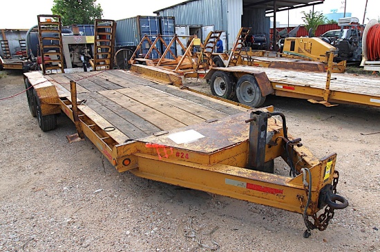 TRAILER, SUPERLINE MACHINE TRAILER, UTILITY-BORE TANK, Mfg. 2004, 82"W. x 17'L. bed, w/ ramps, VIN: