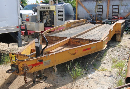 TRAILER, BELSHE FLATBED UTILITY, Mfg. 1997, 82"W, x 16'L. bed, w/ ramps, VIN: 16JF01627V1030497,