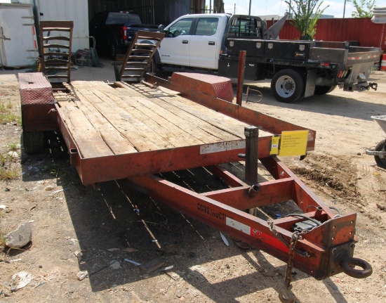 TRAILER, DITCHWITCH RED, Mfg. 1999, 77"W. x 16'L. bed, VIN: 5B7321531X1005222, Lic. 223799H (TR39)