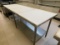 Stainless Table W/plastic Top 8ft X 2-1/2ft