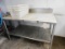 Stainless Table W/plastic Top 58'' X 30''