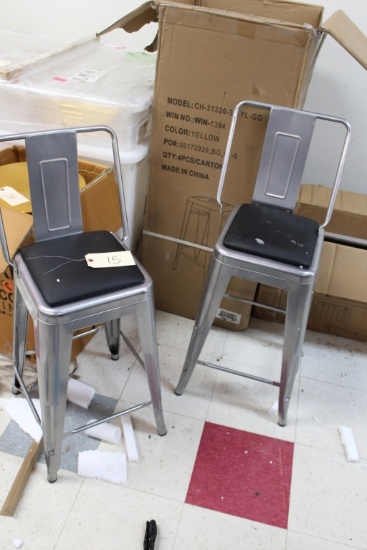 Padded Stools W/ Backs 2x The Bid