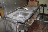 Stainless 2 bay sink 7ft X 30in