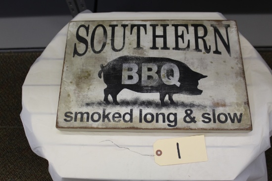 Wooden Sign BBQ