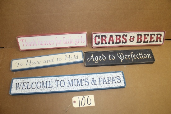 Wooden Signs 5 units