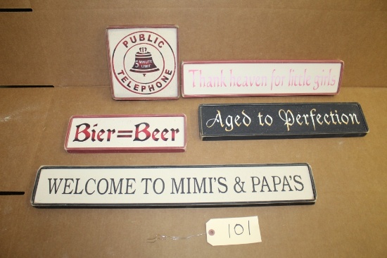 Wooden Signs 5 units