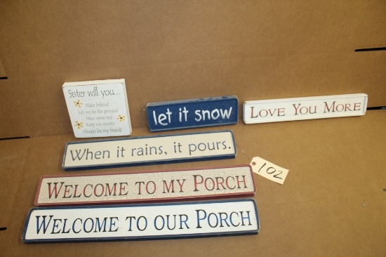 Wooden Signs 6 units
