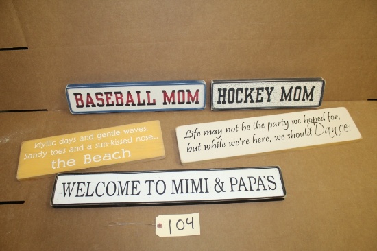 Wooden Signs 5 units