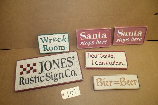 Wooden Signs 6 units