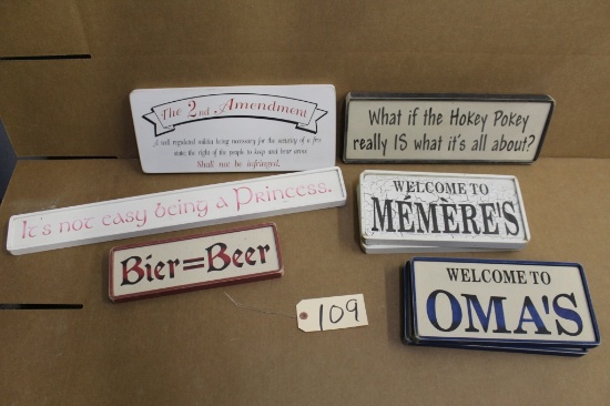 Wooden Signs 8 units