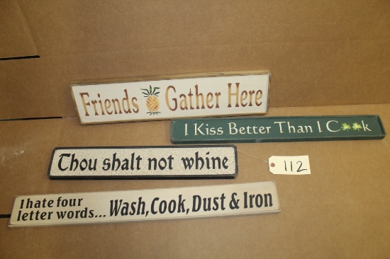 Wooden Signs 4 units
